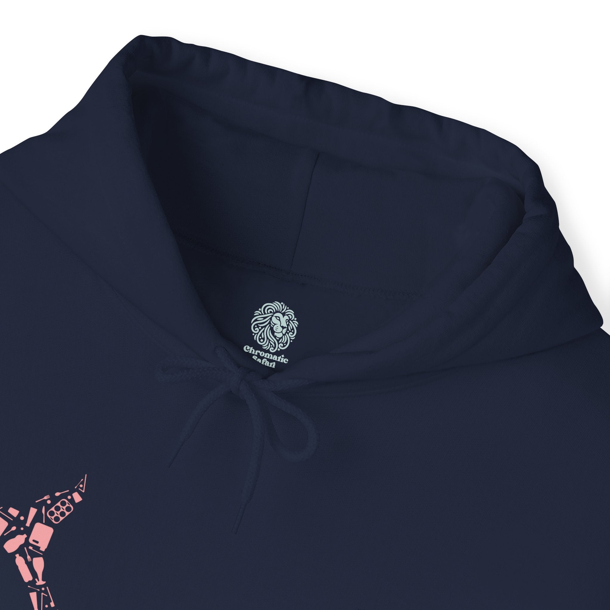 Beluga Design Hoodie: Eco-Friendly, Artistic Sweatshirt for Marine Life Enthusiasts, Perfect for Ocean Conservation Supporters - Chromatic Safari - Navy - S