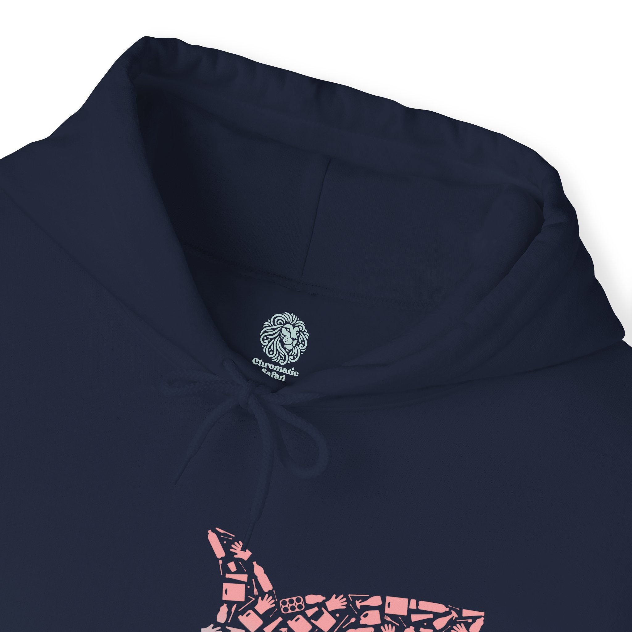 Great White Shark Design Hoodie: Eco-Friendly, Artistic Sweatshirt for Marine Life Enthusiasts, Perfect for Ocean Conservation Supporters - Chromatic Safari - Carolina Blue - S