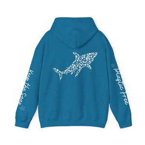 Great White Shark Design Hoodie: Eco-Friendly, Artistic Sweatshirt for Marine Life Enthusiasts, Perfect for Ocean Conservation Supporters - Chromatic Safari - Navy - S