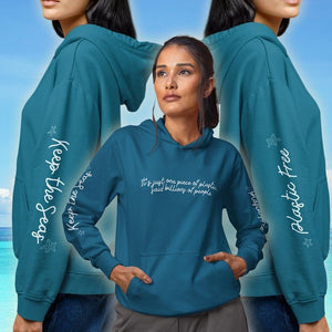 Great White Shark Design Hoodie: Eco-Friendly, Artistic Sweatshirt for Marine Life Enthusiasts, Perfect for Ocean Conservation Supporters - Chromatic Safari - Navy - S