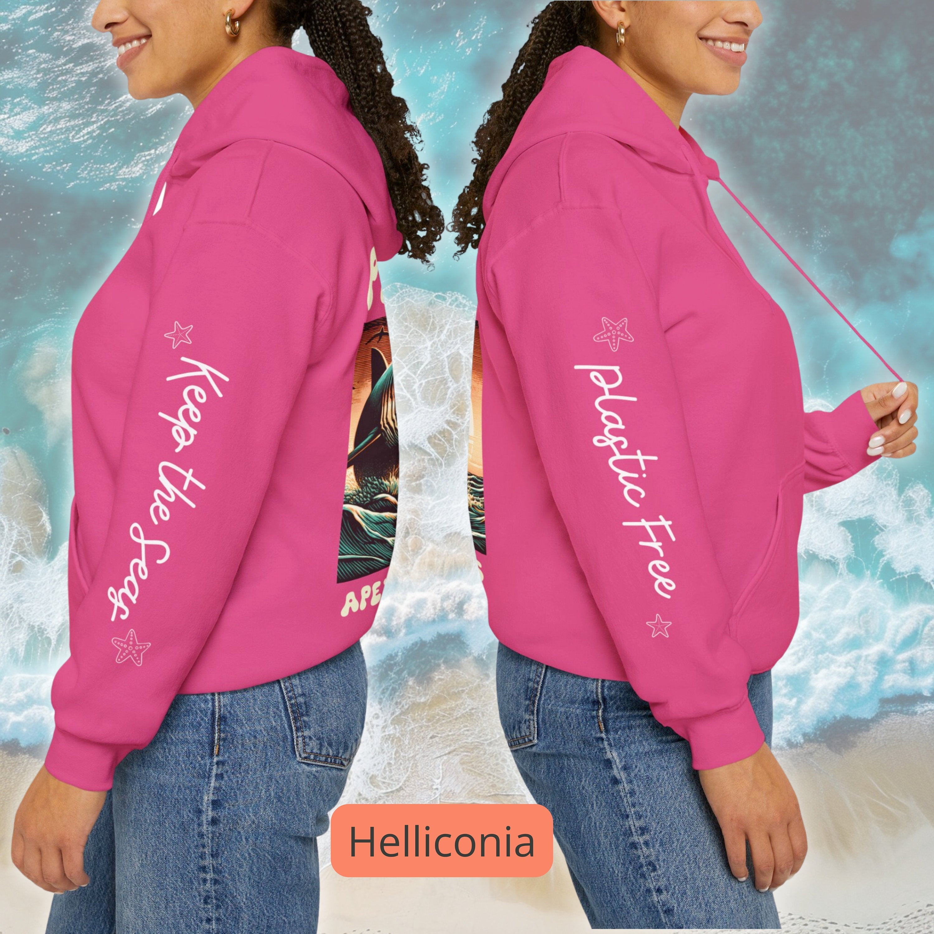 Great White Shark Hoodie for Surfers & Divers | Sweat Shirts | Marine Biologist Approved Comfort Wear | Oceanic Predator Eco Apparel - Chromatic Safari - Navy - S