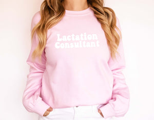 Lactation Consultant Shirt Sweatshirt Gift Midwife Gift Doula Shirt Breastfeeding At Your Cervix ObGyn Gift Student Midwife Call The Midwife - Chromatic Safari - S - Light Pink