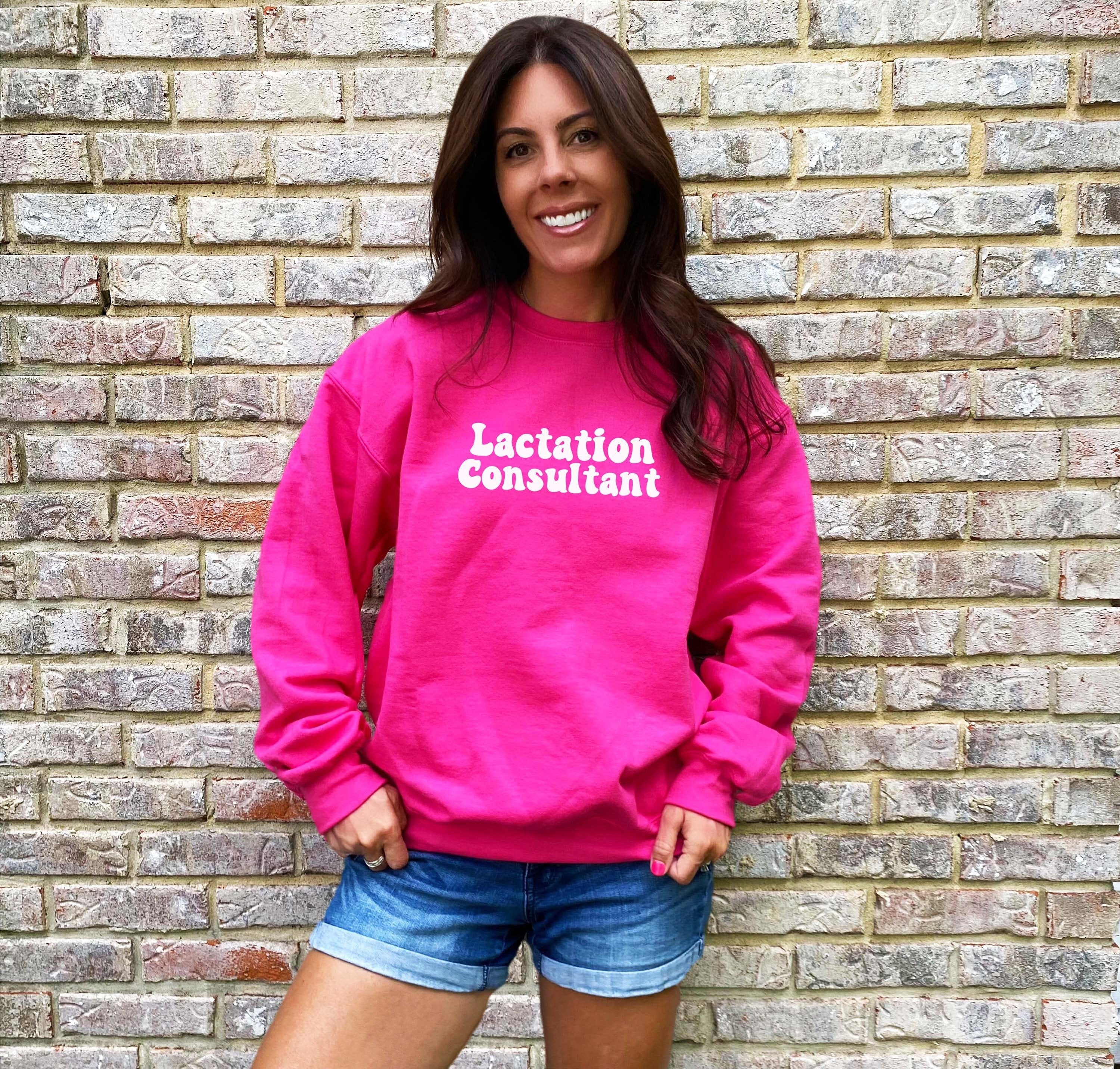 Lactation Consultant Shirt Sweatshirt Gift Midwife Gift Doula Shirt Breastfeeding At Your Cervix ObGyn Gift Student Midwife Call The Midwife - Chromatic Safari - S - Heliconia