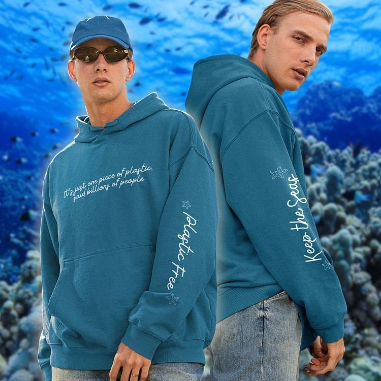 Octopus Design Hoodie: Eco-Friendly, Artistic Sweatshirt for Marine Life Enthusiasts, Perfect for Ocean Conservation Supporters - Chromatic Safari - Navy - S