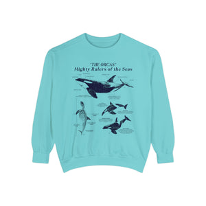 Orca Anatomy Eco-Friendly Sweatshirt: A Stylish Statement for Ocean Advocates and Sustainability Enthusiasts - Sweatshirt - Chromatic Safari - Chalky Mint - S