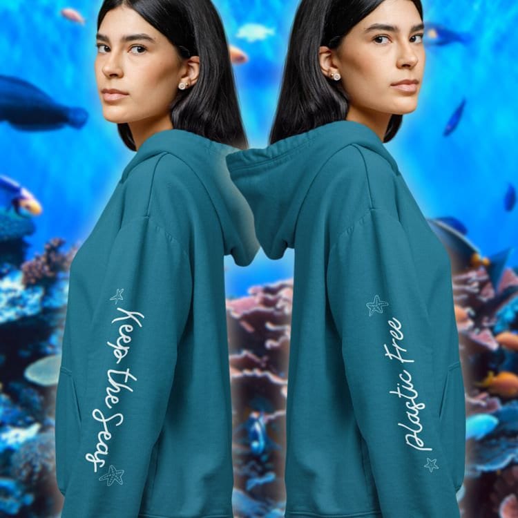 Rainbow Octopus Hoodie: Eco-Friendly, Artistic Sweatshirt for Marine Life Enthusiasts, Perfect for Ocean Conservation Supporters - Chromatic Safari - Navy - S