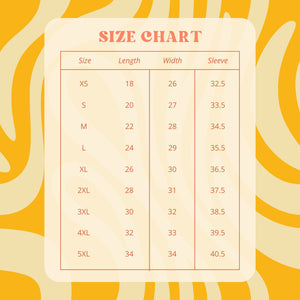 the size chart for a women&#39;s shirt